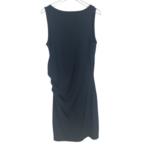 Athleta Della Ruched Sleeveless Tank Dress Athleisure Minimalist Black Size M - Picture 6 of 10